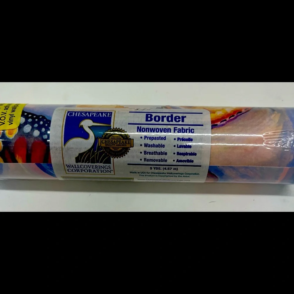 Wall paper border Chesapeake Butterfly 2 rolls 5 yds ea NIB